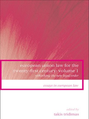 cover image of European Union Law for the Twenty-First Century, Volume 1